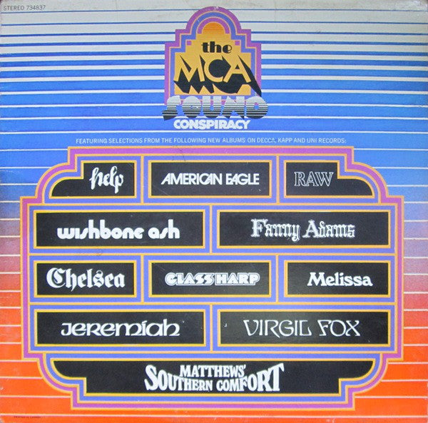 MCA Sound Conspiracy -1971 various Rock Artists- wishbone Ash,Help, Jeremiah, Virgil fox + (vinyl)