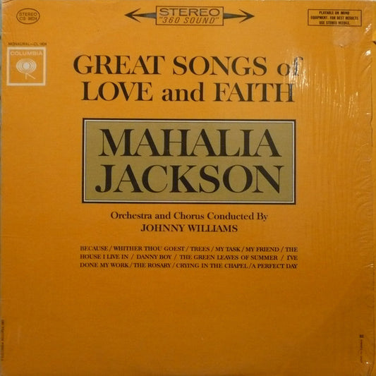 Mahalia Jackson – Great Songs Of Love And Faith - 1962-Funk / Soul , Gospel (Vinyl)