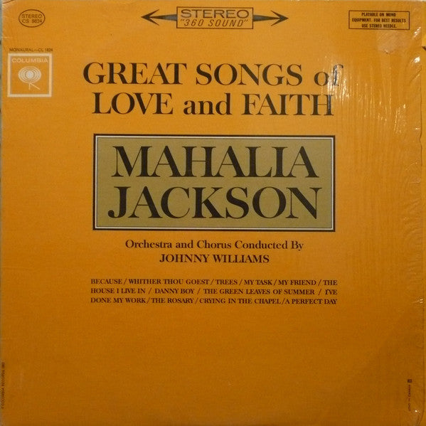 Mahalia Jackson – Great Songs Of Love And Faith - 1962-Funk / Soul , Gospel (Vinyl)