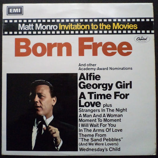 Matt Monro ‎– Born Free (Invitation To The Movies)- 1967 - Jazz (vinyl)