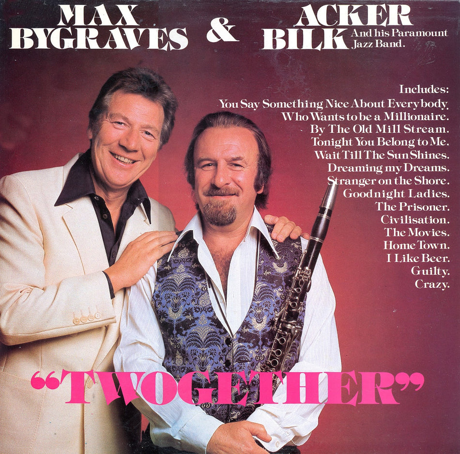 Max Bygraves & Acker Bilk And His Paramount Jazz Band ‎– Twogether -Jazz (vinyl)