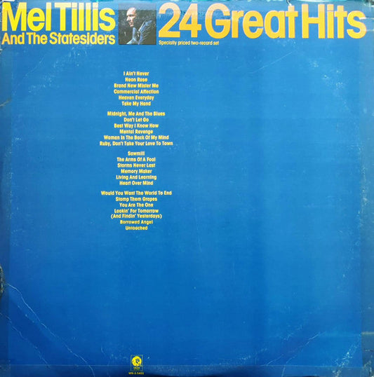 Mel Tillis And The Statesiders (2 lps) – 24 Great Hits By Mel Tillis And The Statesiders 1977- Country (Vinyl)