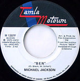 Michael Jackson ‎– Ben - 1972- Soundtrack, Theme, Vocal, Soul- Vinyl, 7", 45 RPM, Single
