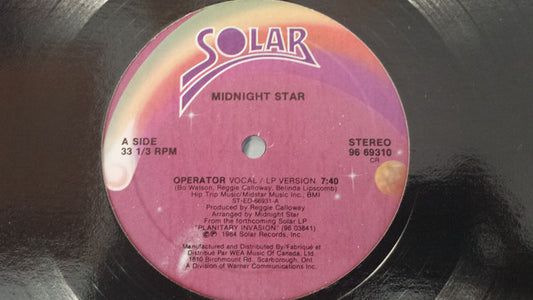 Midnight Star ‎– Operator - 1984- 12" Single-  Electronic, Funk / Soul (vinyl)