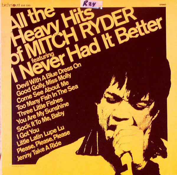 Mitch Ryder ‎– All The Heavy Hits Of Mitch Ryder-1975- Rock, Funk / Soul (vinyl)