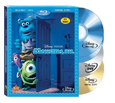Monsters Inc. (Three-Disc Blu-ray/ DVD Combo + Digital Copy) Used - No Outside Cover