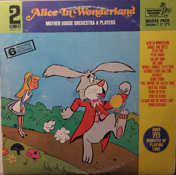 Mother Goose Orchestra & Players ‎– Alice In Wonderland - 2lps - Children ( clearance vinyl )
