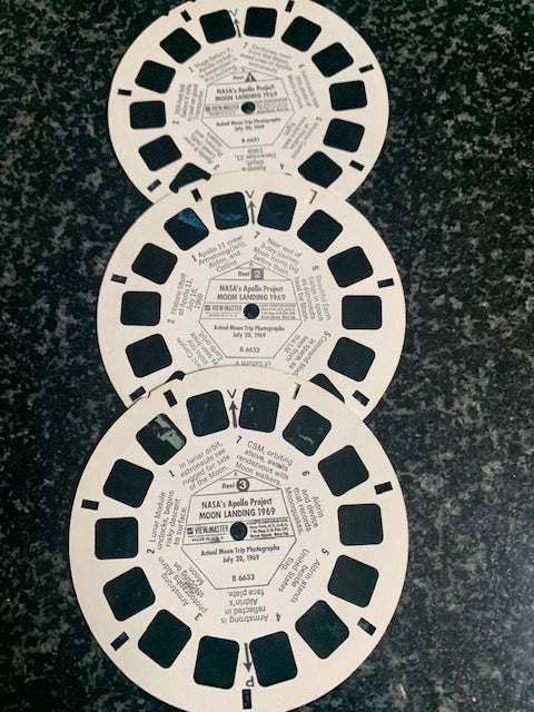 B663 NASA's Apollo Project MOON LANDING 1969 GAF View-Master 3 Reels