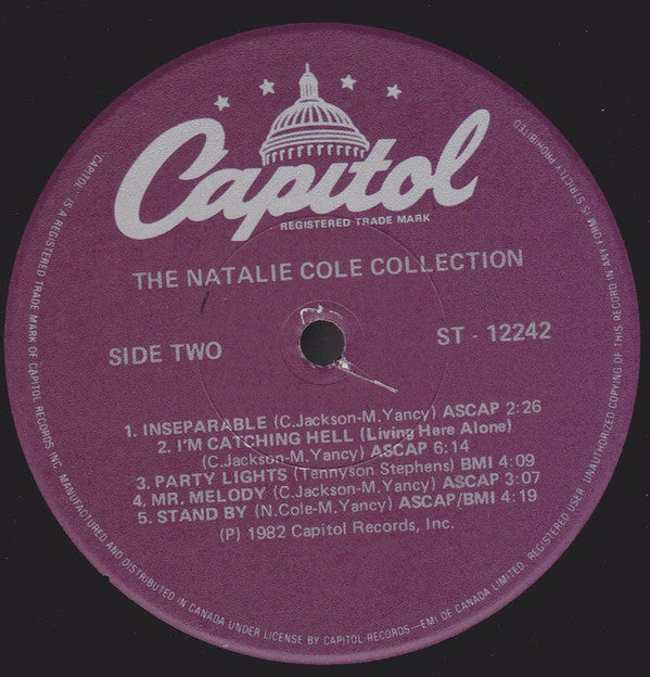 Natalie Cole ‎– The Natalie Cole Collection -1982-Funk / Soul