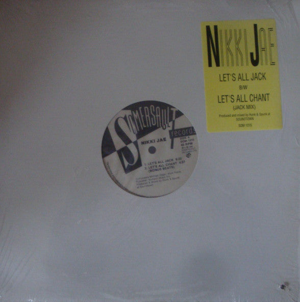 Nikki Jae ‎– Let's All Jack / Let's All Chant -1988 Electronic House (vinyl)
