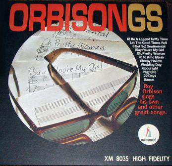 Orbison ‎– Orbisongs -1965-Pop Rock, Vocal, Ballad (vinyl) cover taped / vinyl good