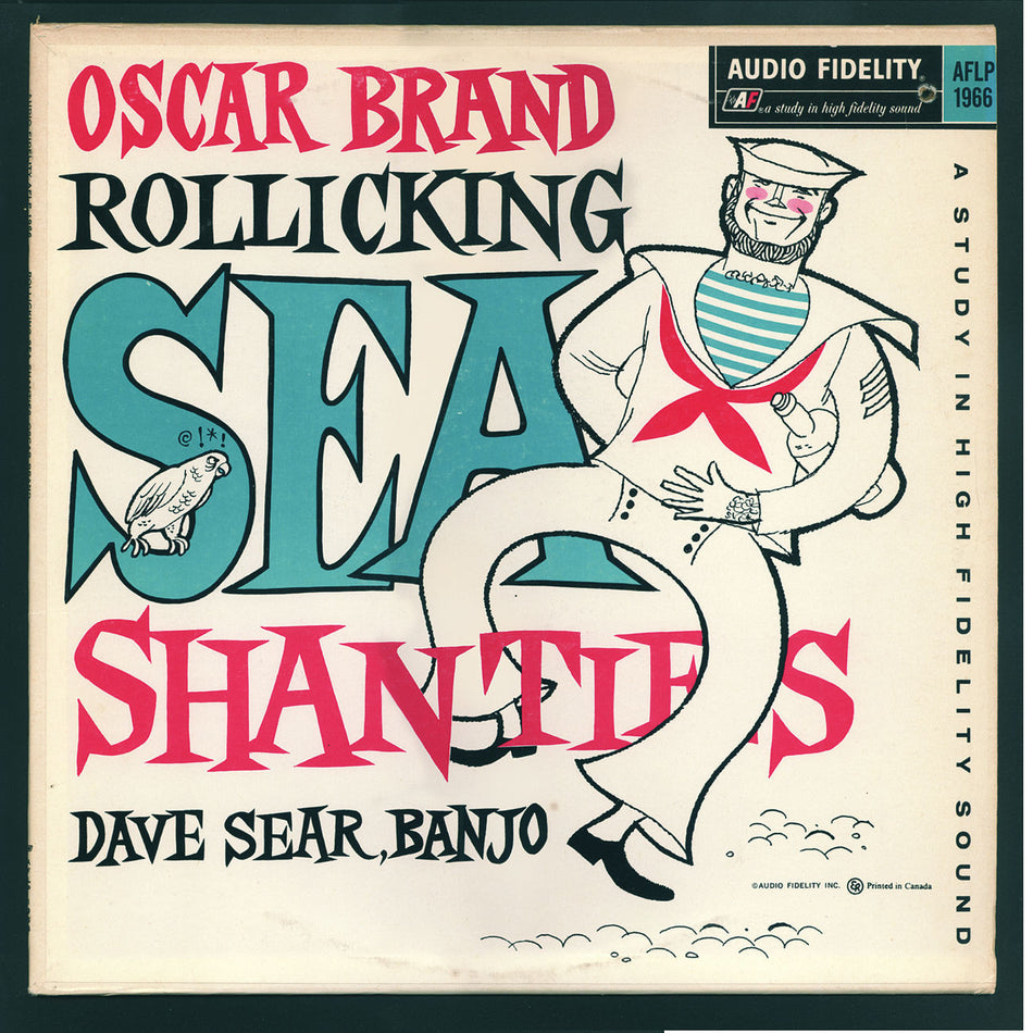 Oscar Brand ‎– Rollicking Sea Shanties 1962 Folk , Sea Shanties (rare vinyl)