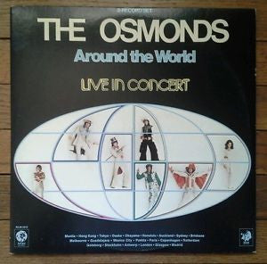 Osmonds ‎– Around The World - Live In Concert 2 lps (Clearance Vinyl) *note description - has a DONNIE OSMOND LP IN SET