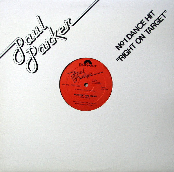 Paul Parker ‎– Right On Target - 1982-Electronic Disco (Vinyl)