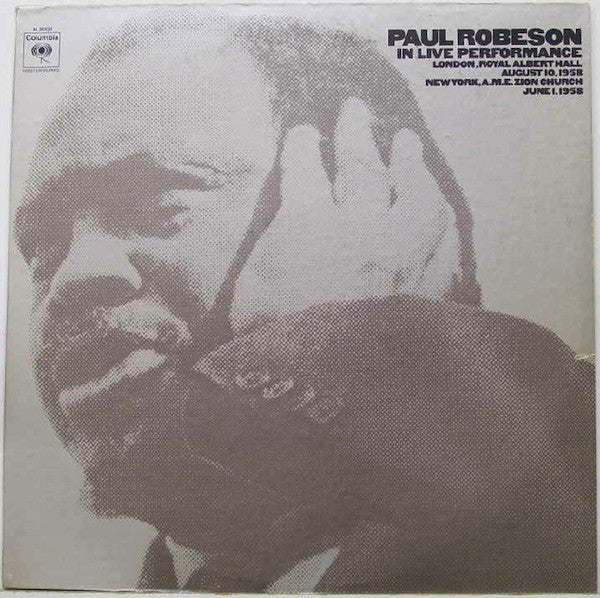 Paul Robeson ‎– In Live Performance -  Folk, Gospel (vinyl)