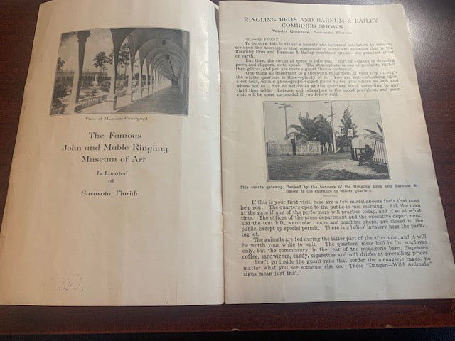 1937 ORIGINAL Ringling Bros & Barnum & Bailey Circus 15 cent Souvenir Program