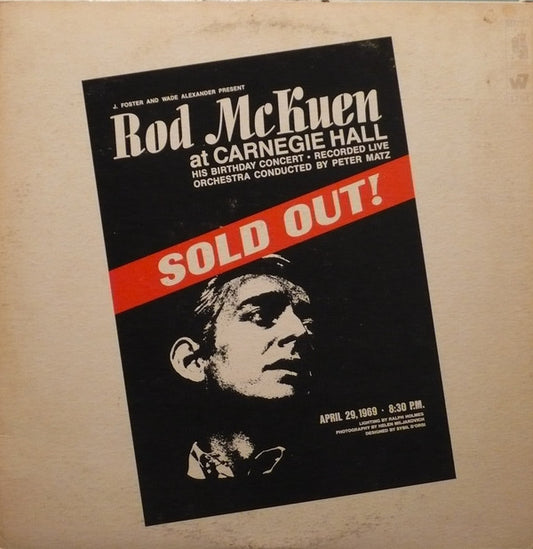 Rod McKuen ‎– At Carnegie Hall - 1969- 2 lps - Pop, Folk, World, & Ballad, Country, Vocal (vinyl)