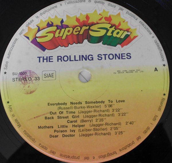 Rolling Stones ‎– The Rolling Stones -1981-Rock, Blues (Italian Import Vinyl)