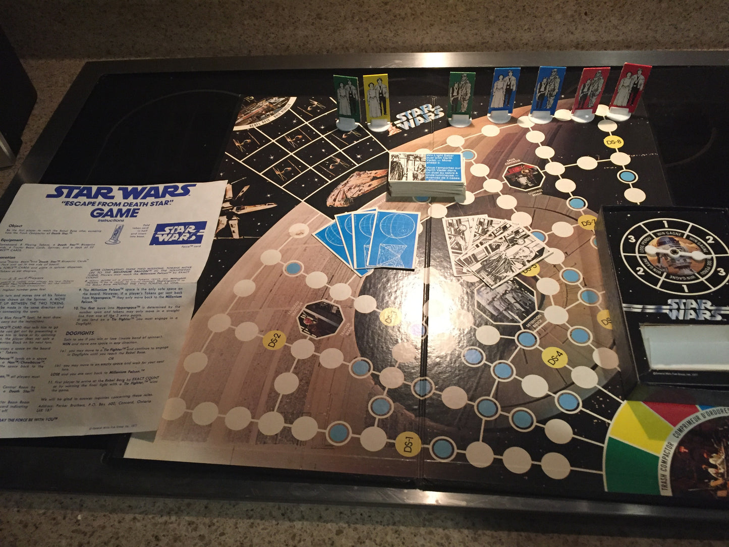 Vintage 1977 Star Wars Escape From Death Star Kenner Board Game - 99 % Complete