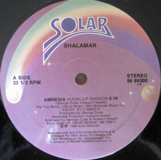 Shalamar ‎– Amnesia -1984-  Funk / Soul - ( Vinyl, 12" )