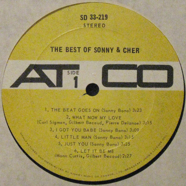Sonny & Cher – The Best Of Sonny & Cher (196?) Pop (vinyl)