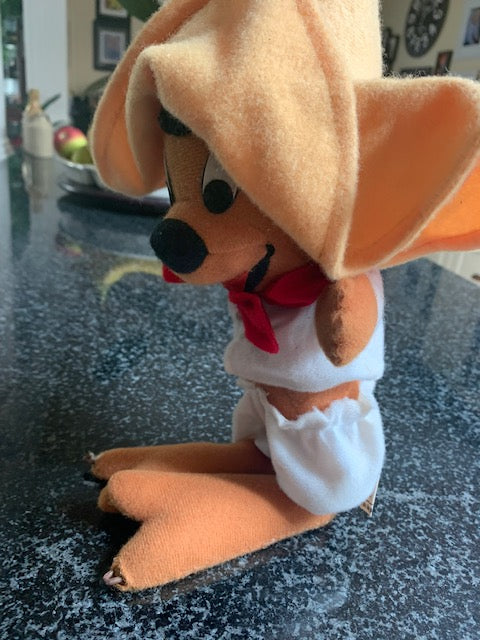 Vintage Warner Brothers Characters Speedy Gonzales Plush Mighty Star LTD 1971