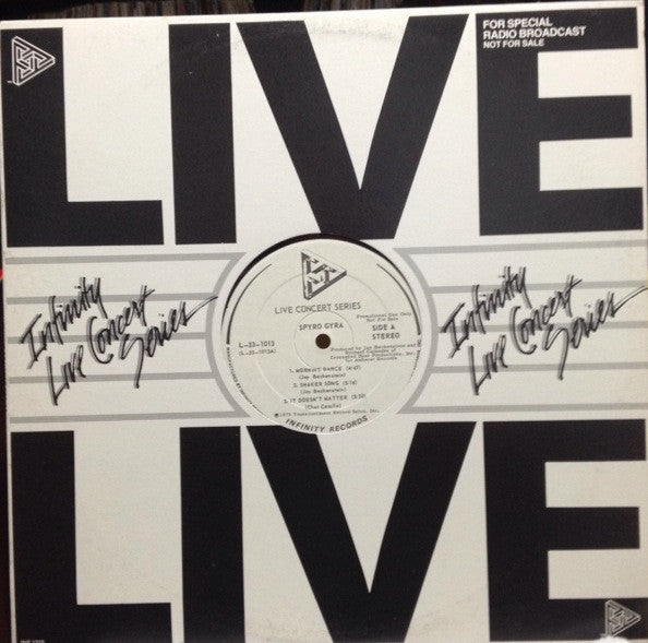Spyro Gyra ‎– Live Concert Series - 1979 Fusion, Jazz-Rock, Smooth Jazz (Promo Vinyl) Sealed New