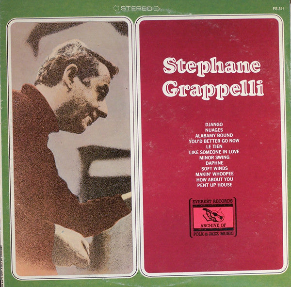 Stéphane Grappelli ‎– Stephane Grappelli -1976 Jazz (vinyl)