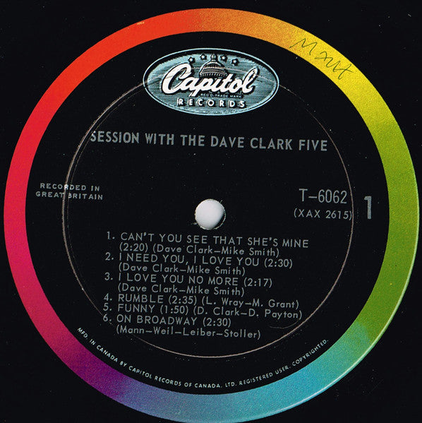 The Dave Clark Five – Session With The Dave Clark Five - 1964-Rock, Pop Rock, Beat (vinyl)