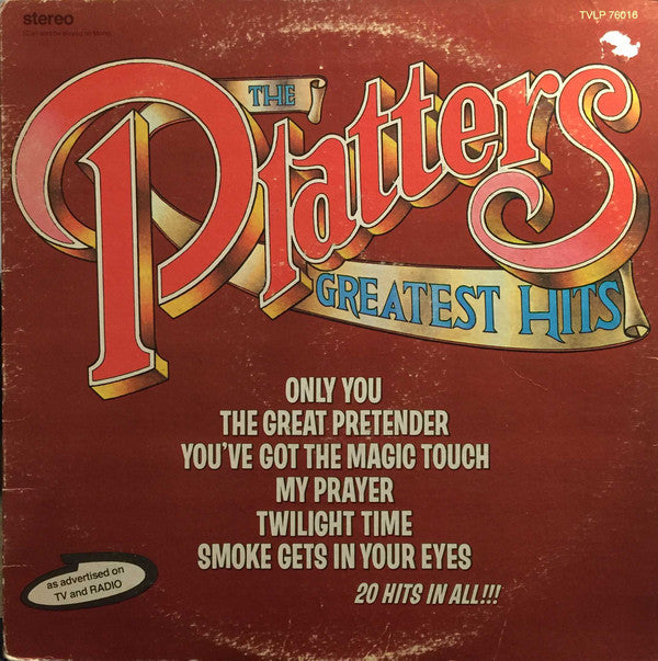 The Platters ‎– Greatest Hits -1976-Funk / Soul Style: Rhythm & Blues, Soul clearance (  a few marks )
