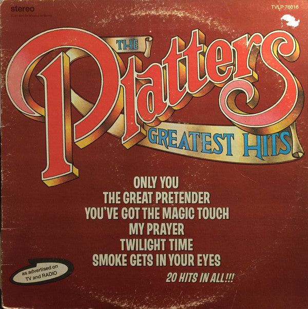 The Platters ‎– Greatest Hits -1976-Funk / Soul Style: Rhythm & Blues, Soul (vinyl)