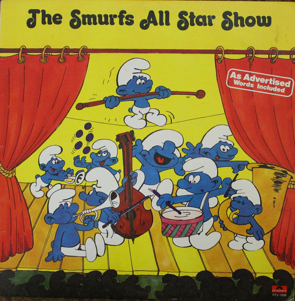 The Smurfs ‎– The Smurfs All Star Show -1981-Pop, Children's Style: Novelty ( clearance Viny l)
