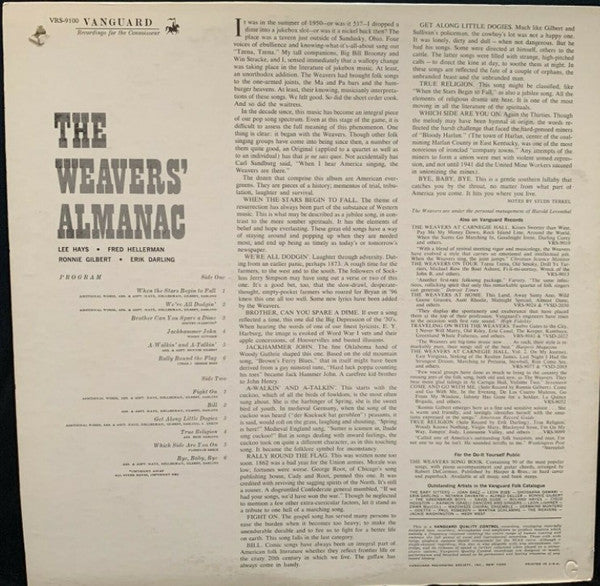 The Weavers – The Weavers' Almanac - Feb 1962 (rare Vinyl