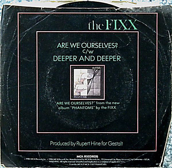 The Fixx ‎– Are We Ourselves? / Deeper And Deeper - 1984-New Wave, Synth-pop - Vinyl, 7", Single
