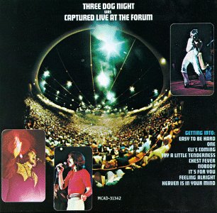 Three Dog Night ‎– Captured Live At The Forum -1969 Classic ! (vinyl)