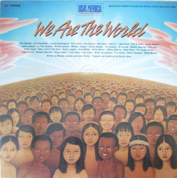 USA For Africa ‎– We Are The World - 1985-Electronic, Pop , Downtempo (vinyl) 12" Single