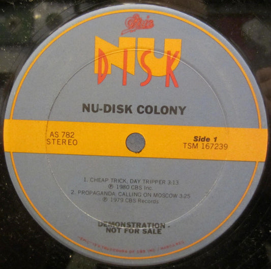 Various ‎– Nu-Disk Colony- 1980- 10" Promo - Power Pop, New Wave, Pop Rock (Rare Vinyl)