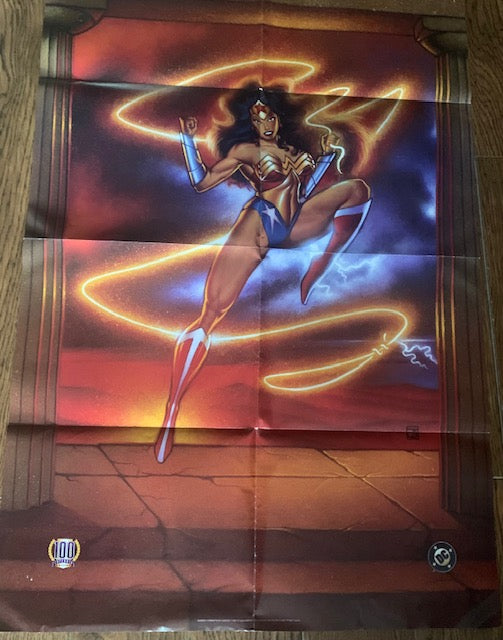 1995 Wonder Woman DC Comics Universe 34x22 Comic Book Promo Poster Mint