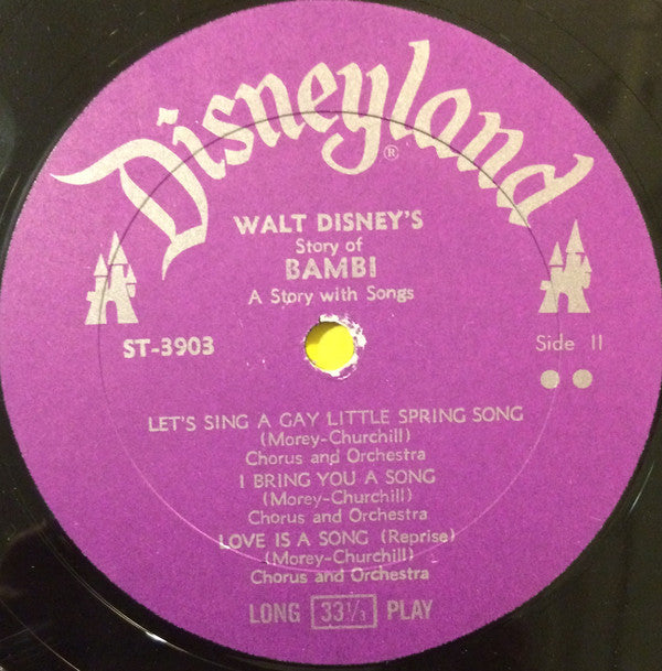 Walt Disney's Story And Songs From Bambi - 1969- Children's, Stage & Screen (vinyl)