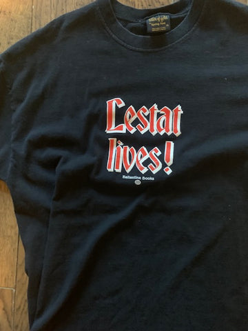 Anne Rice "Lestat lives!" Very Rare Vintage T- Shirt XL ( washed never worn )