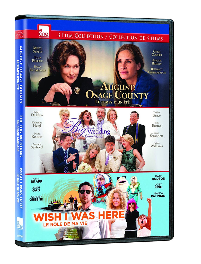 August: Osage County / Big Wedding / Wish I Was Here DVD Triple Feature (Bilingual)