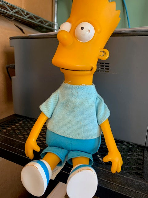 Vintage 1990 Bart Simpson Plush 10" Doll Matt Groening The Simpsons Dan Dee