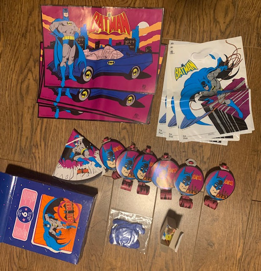 Batman 1988 Party Kit Party Supplies (for 6) 100% Complete - 58 pieces