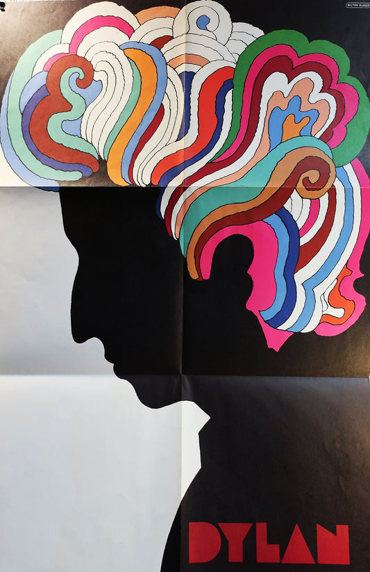 BOB DYLAN Record Album Music Poster Milton Glaser (Near Mint) 22"x33" 1967 & Album