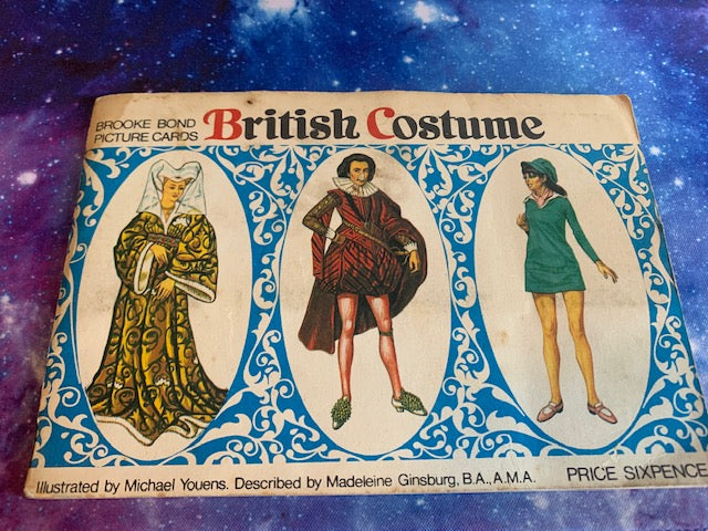 BRITISH COSTUME ~ BROOKE BOND PG TIPS TEA ~ 1-50 CARDS & BOOK - 1967 complete