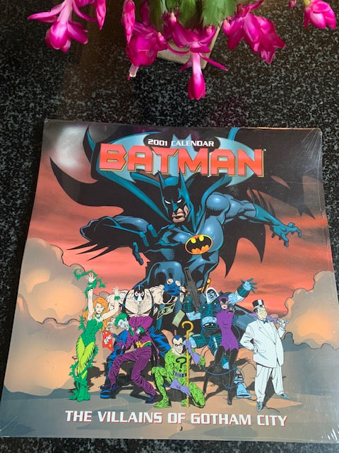 Batman 2001 Calendar - THE VILLAINS OF GOTHAM CITY - Classic Comic Covers ( Sealed )