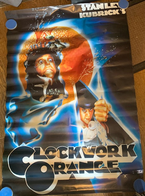 HUGE STORE DISPLAY POSTER Stanley Kubrick's Clockwork Orange Malcolm McDowell Mystery