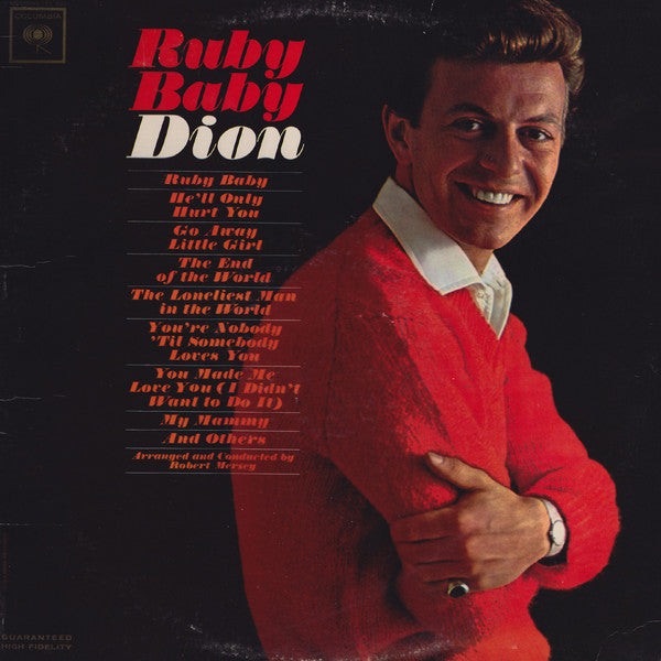 Dion ‎– Ruby Baby -1963 - Rock N Roll ( Clearance Vinyl )