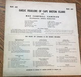 Cameron, Mae Campbell - Gaelic Folklore of Cape Breton Island-Rodeo RLP 60 (Maritime Gaelic) Vinyl