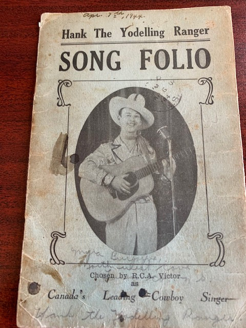 Hank The Yodelling Ranger Song Folio fan Club Mailout 1944 intact